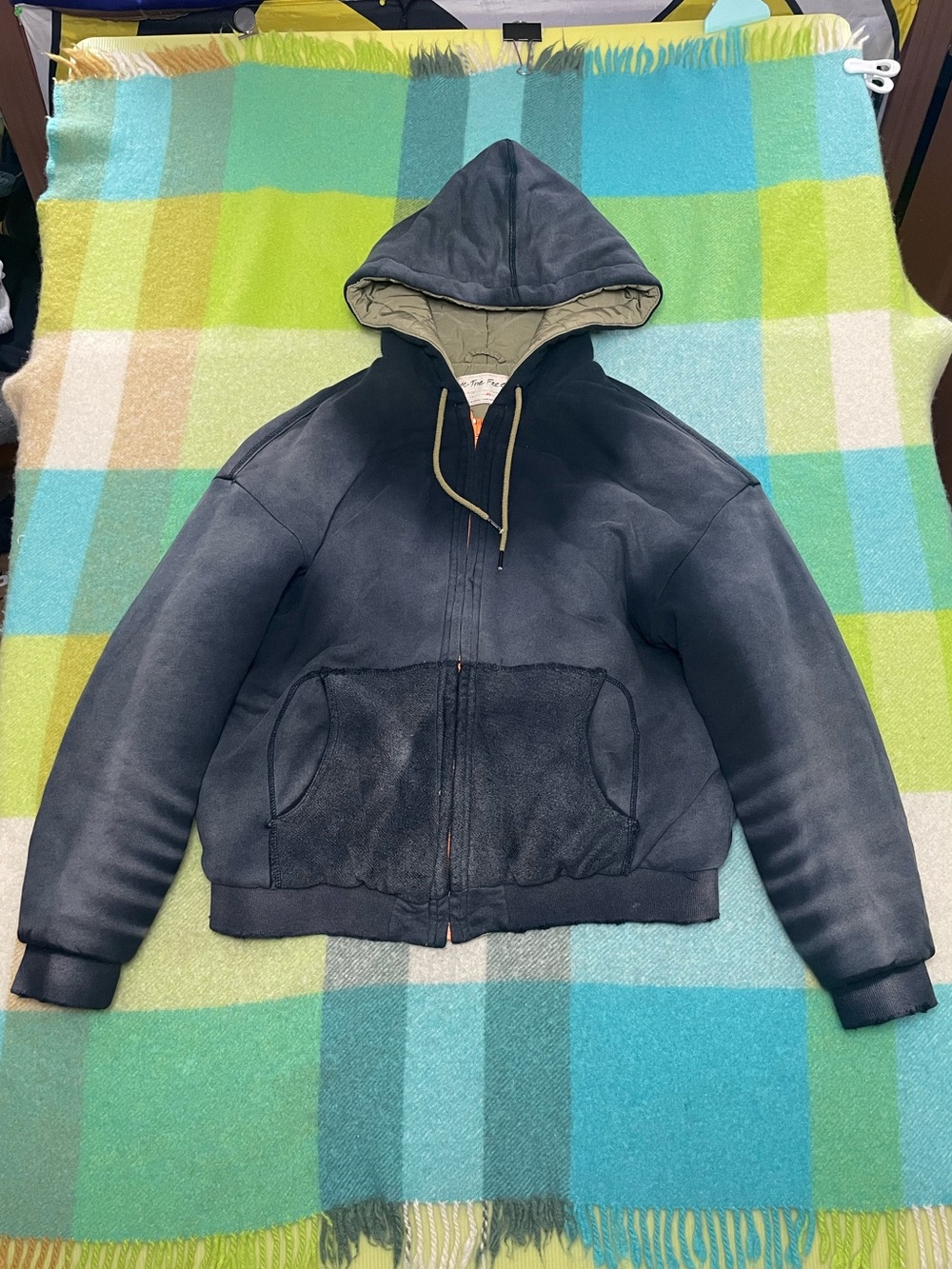 We The Free Free People Sun Faded Oversized Reversible Full Zip Hoodie